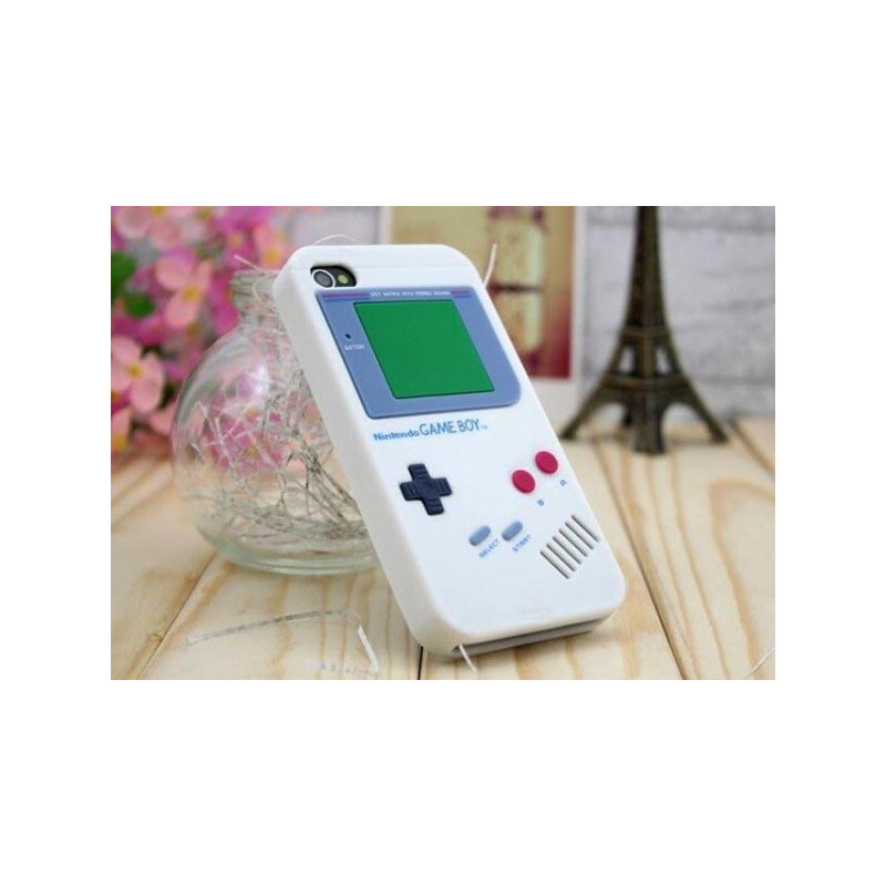 Coque IPhone 4/4S Design Cassette Blanche Muvit Silicone Souple - Neuf Rétro