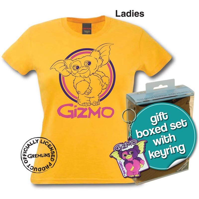 Lot spécial Gremlins - T-shirt Femme + porte-clés Gizmo