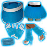 Kit : Accessoires 80's - Bleu fluo