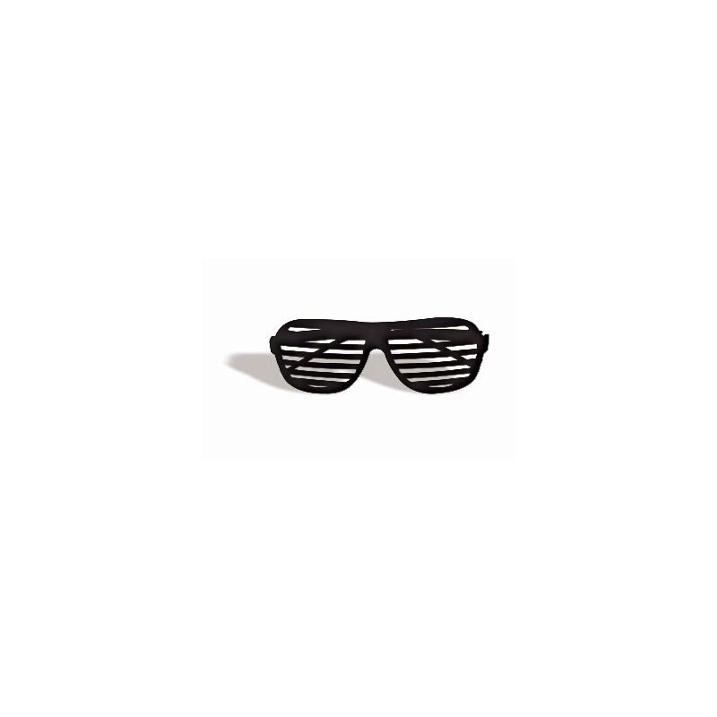 Lunettes fashion à barreaux disco - noir