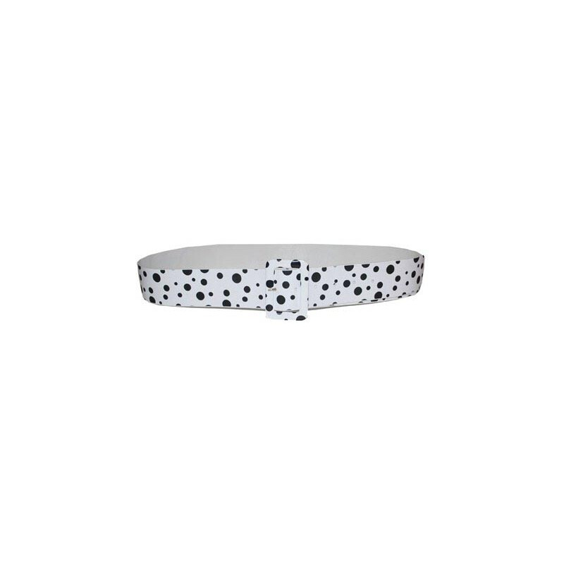 Ceinture : Blanche à pois noirs