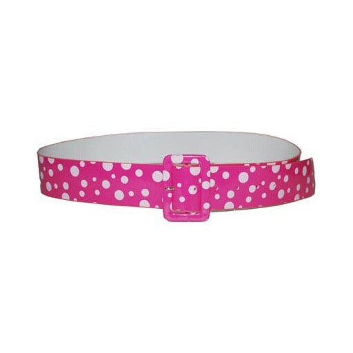Ceinture : Rose à pois blancs