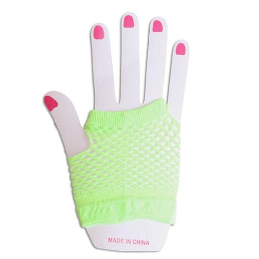 Mitaines à résilles vert fluo