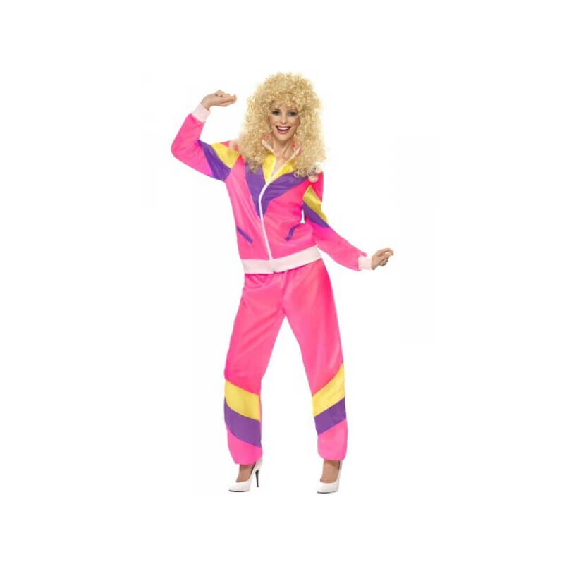 Costume Survêtement Années 80 WIDMANN - Orange Et Vert - Tenue Bad Taste, Carnaval, Fête Déguisée
