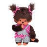 Peluche Monchhichi - Fille Salopette Rose