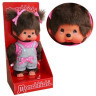Peluche Monchhichi - Fille Salopette Rose