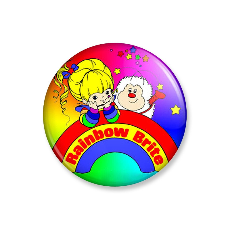 Badge : Rainbow Brite - Blondine et Petit Malin