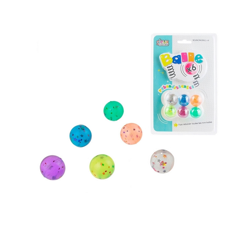 Balle rebondissante à étoiles - Balle à rebond 45 mm - fêtes de filles