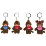 Porte-clés : Monchhichi Fille Rouge