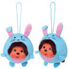 Figurine Monchichi Kiki & Lapin Sekiguchi 1981 - 5cm, Occasion En Très Bon état