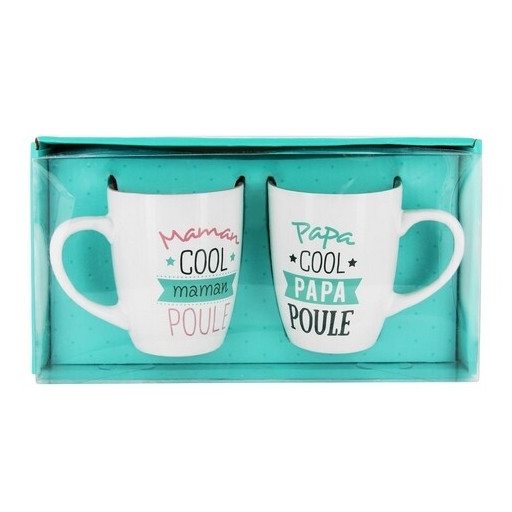 Cadeau Pour Grand Parent Coffret Duo Mugs Super Papy Et Mamie