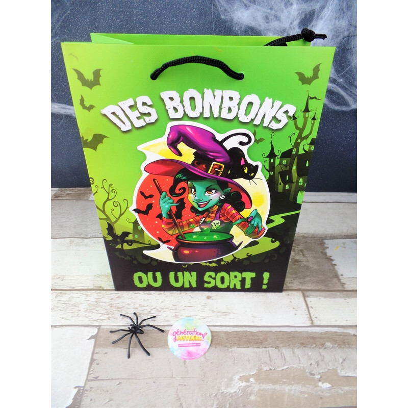 Sac Halloween - Des bonbons ou un sort Sorcière