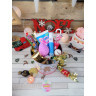 Boîte de Noël remplie de bonbons rétro