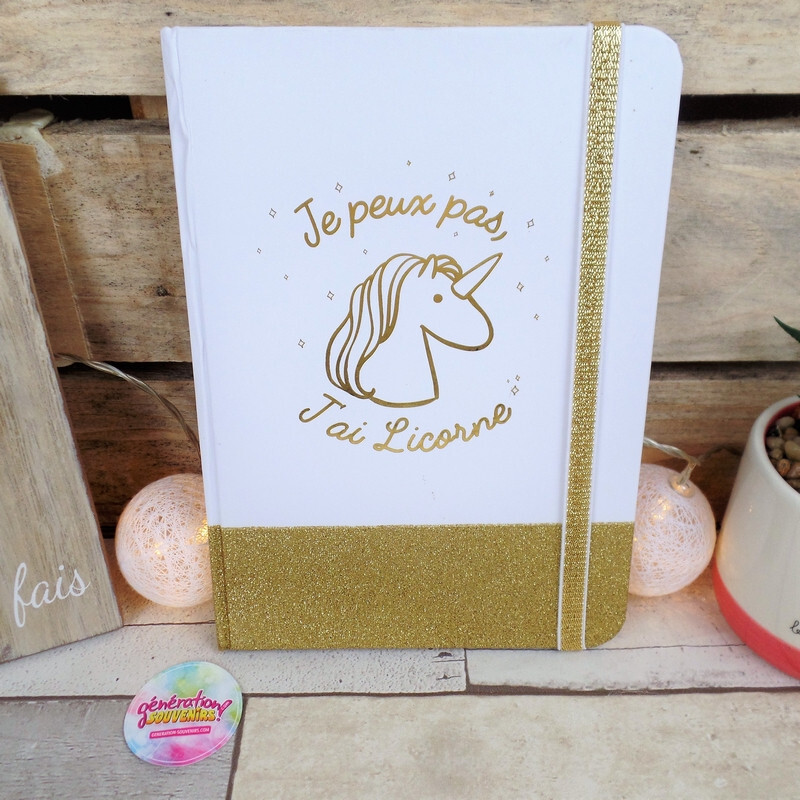 Pochette Cadeau Licorne - Coton "Je Prends La Vie Côté Paillettes" - 20x15cm - Pour Meilleure Amie