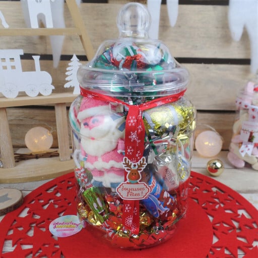 Grande bonbonnière de Noël - Friandises rétro