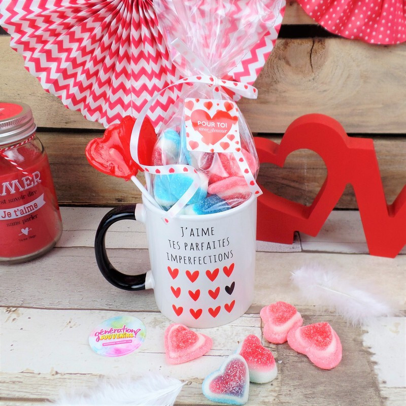 Mug gourmand - J'aime tes parfaites imperfections - Cadeau St Valentin