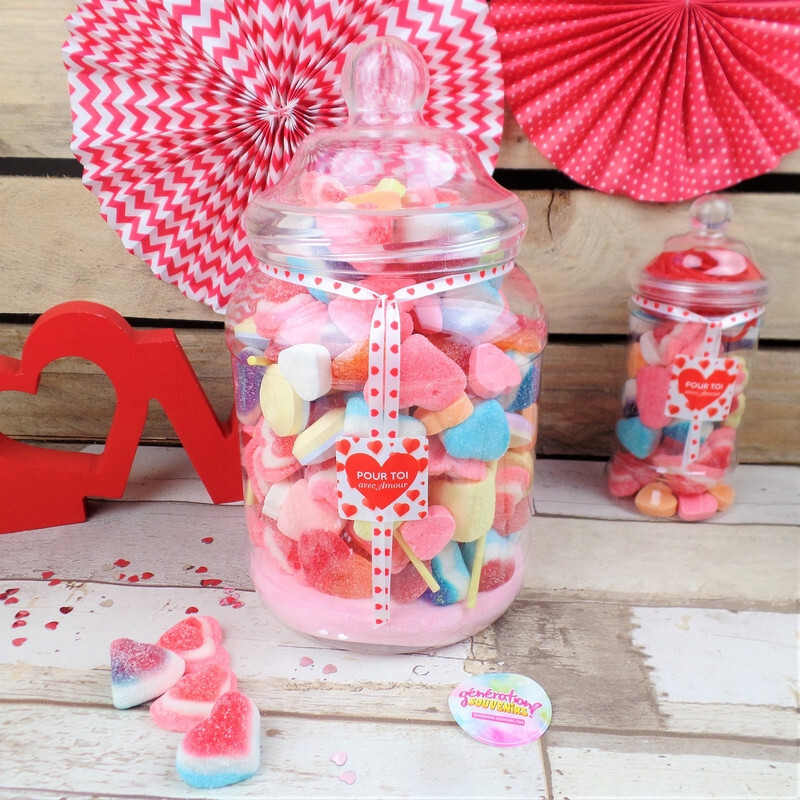 Grande bonbonnière pour amoureux - Saint Valentin