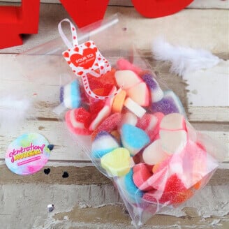 Sachet de bonbons "I Love You" - Friandises Saint Valentin