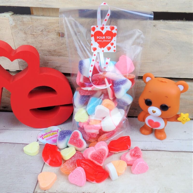 Sachet de bonbons "I Love You" - Friandises Saint Valentin