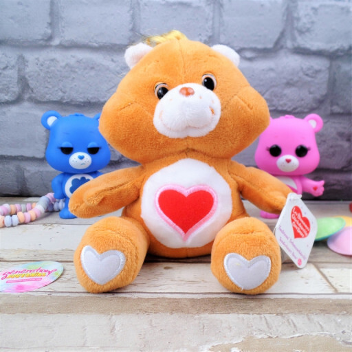Peluche Bisounours Toubison – Découvre Son Pouvoir Magique ! Ours Tout Doux Qui Adore Les Câlins, 30 Cm, Orange, Dès 6 Mois – Coffret Care Bears 16654