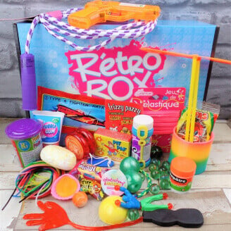 Récré Box des années 80 - Coffret cadeau - Bonbons et jouets rétro