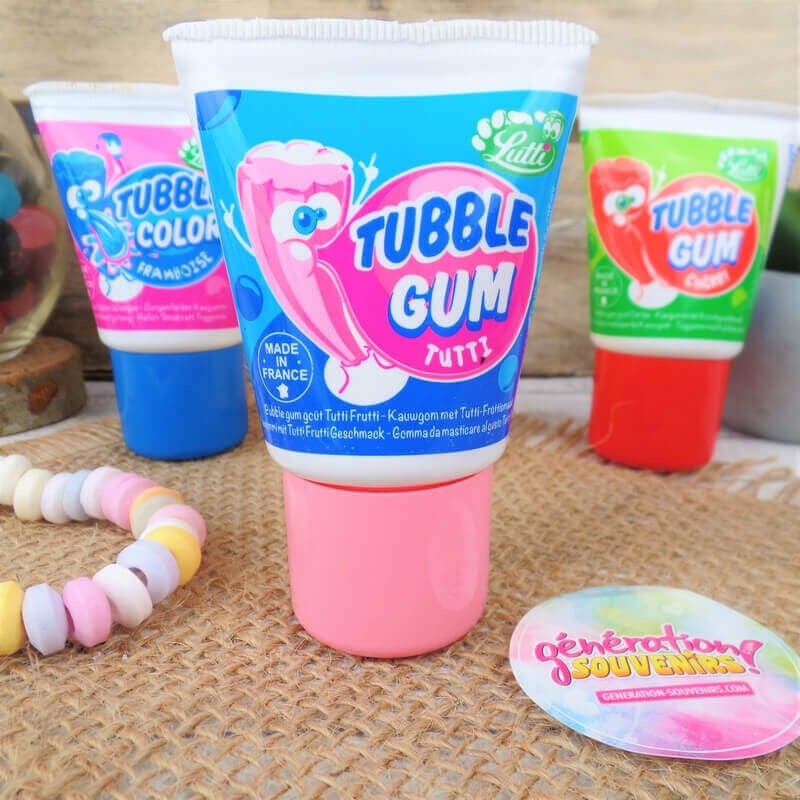 Chewing-gum en tube Tubble Gum - Bonbon rétro des années 80 et 90