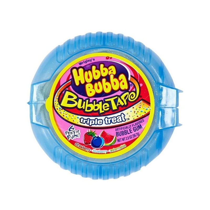 Chewing gum en rouleau Hubba Bubba Past que fraise et myrtille