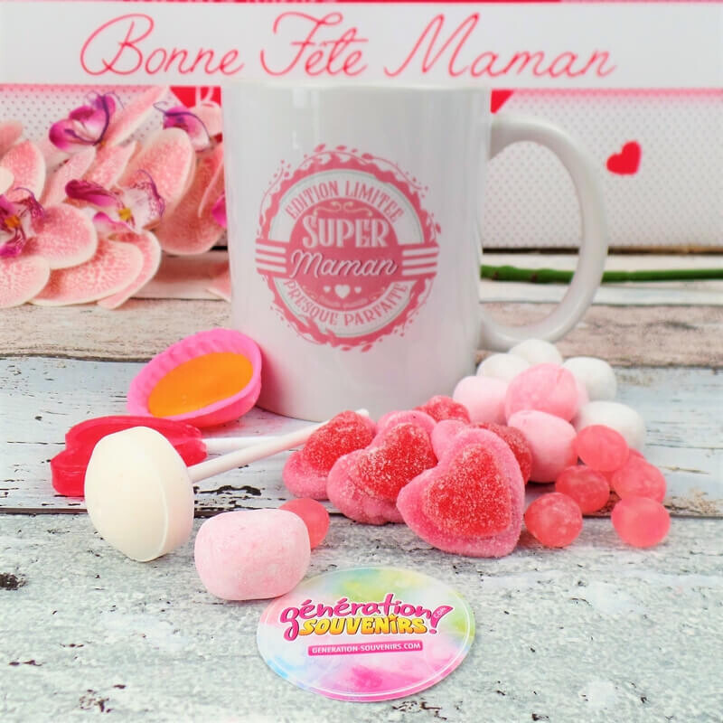 Mug gourmand Super Maman - Cadeau maman