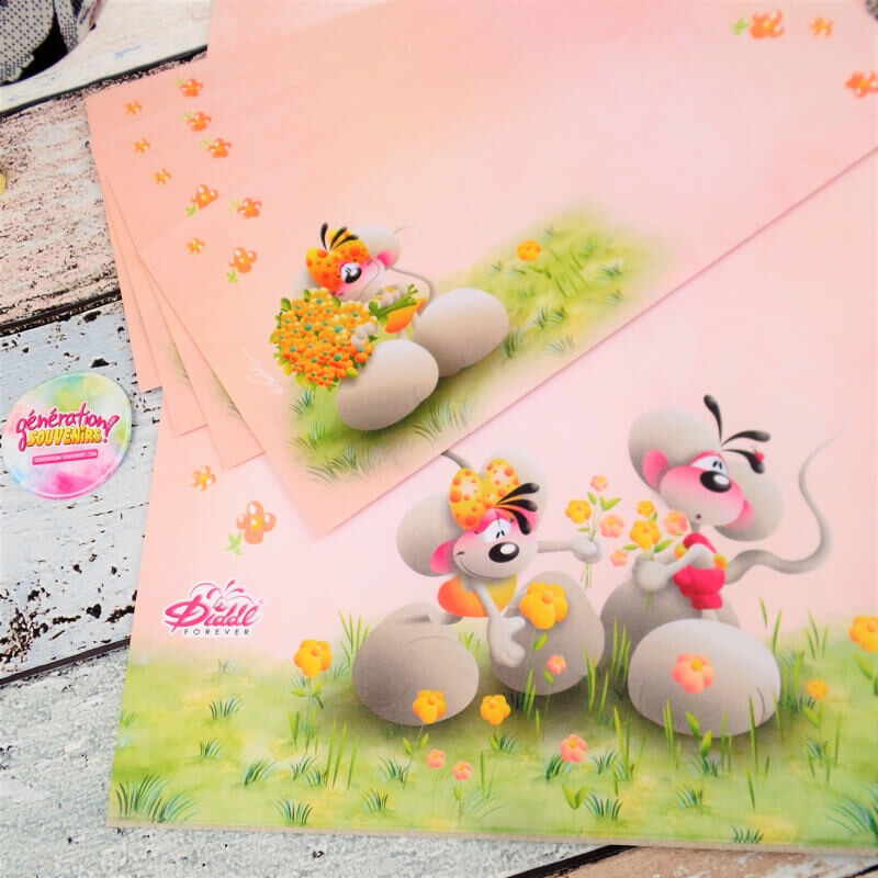 Set De Papeterie Diddl Vintage - Boîte Avec Cartes, Enveloppes Et Papier à Lettres - Cadeau Nostalgie Années 90 - 9