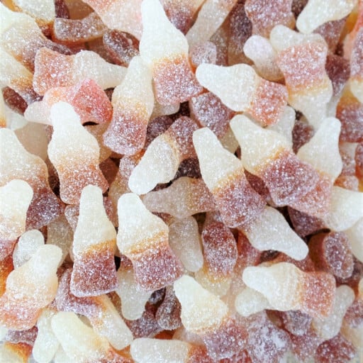 Bonbons bouteilles citriques au cola