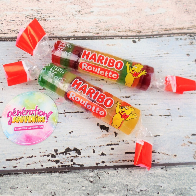 Roulette Haribo - Rouleau de bonbons gélifiés - Lot de 2