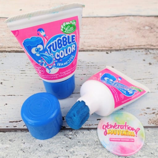 Chewing-gum Tubble Gum Tâche Langue - Framboise - Bonbon des années 80 et 90