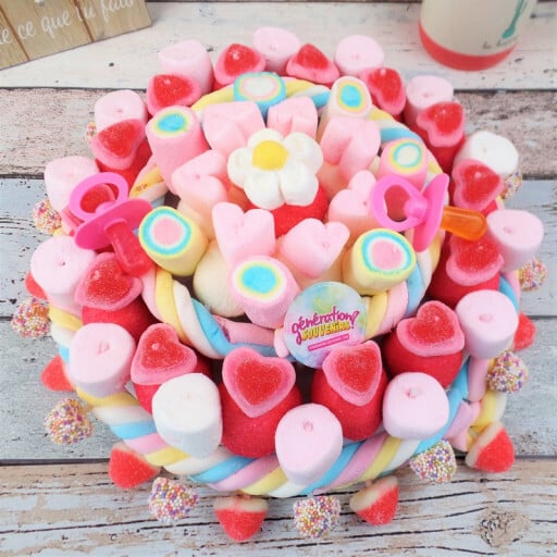 Gâteau de bonbons Rose - It's a Girl