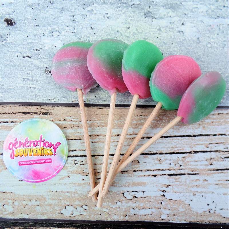 Sucette Provençale goûts cerise et menthe - Lot de 5