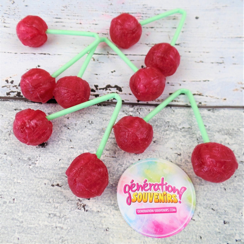 Sucettes cerises jumelles - Lot de 5