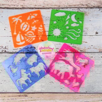 Minis pochoirs pour enfants - Lot de 4