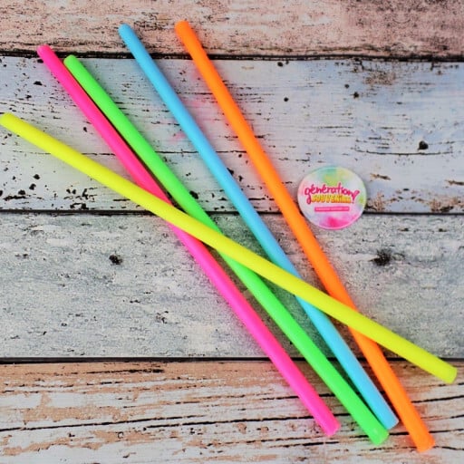 Paille bouclée colorée pour fête amusante pack de 10 pailles à boire  vibrant