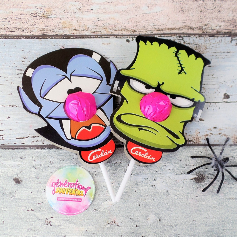 Sucette monstre Halloween - Lot de 2