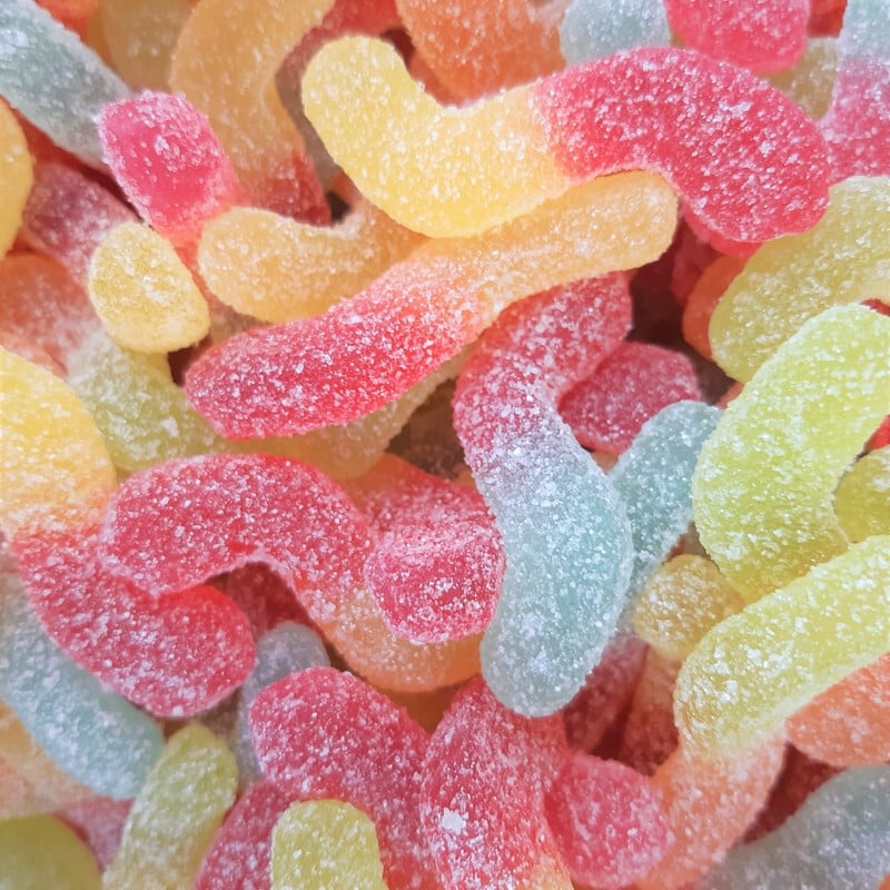 Bonbons vers de terre acidulés - Halloween