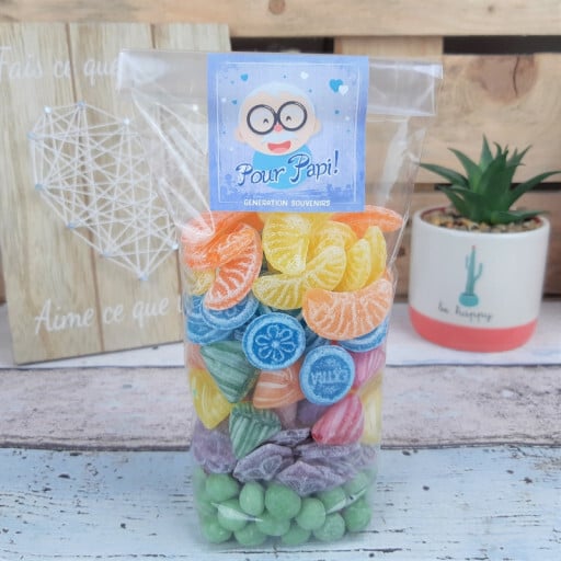 Sachet de bonbons anciens - Pour Papi - Années 60 et 70