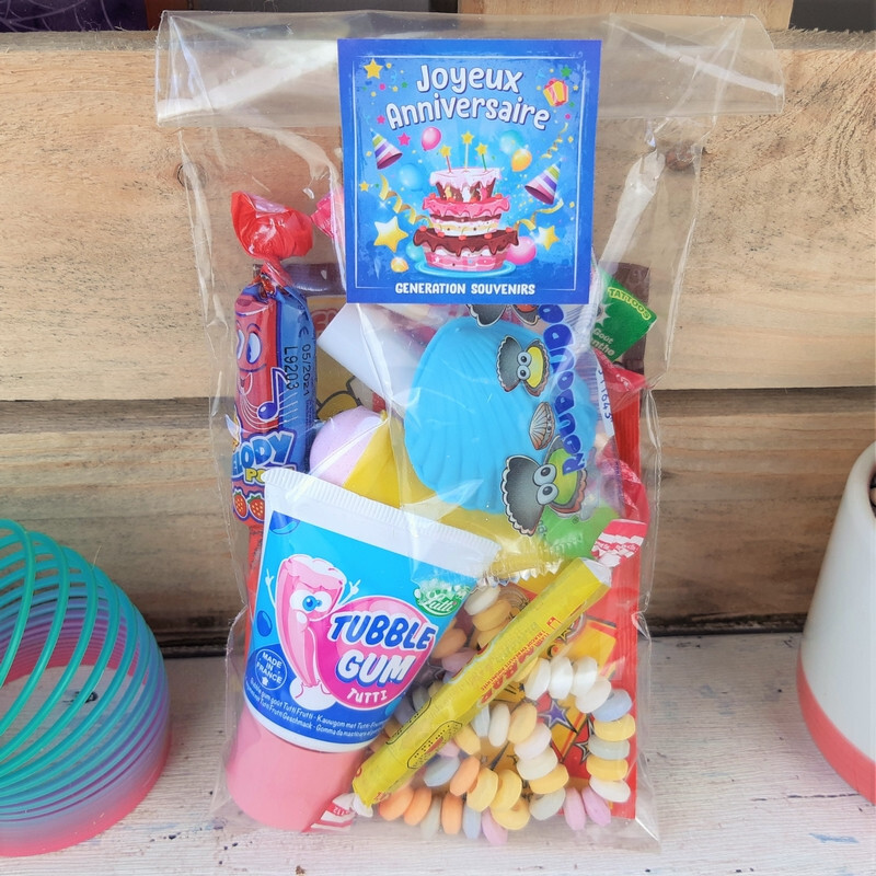 Sachet de bonbons des années 80 - Joyeux Anniversaire