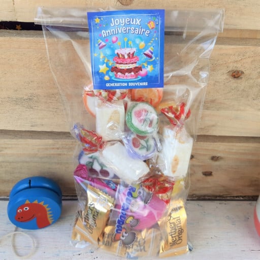 Sachet de bonbons Anniversaire - Années 60 & 70