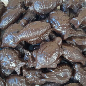 Friture chocolat noir de Pâques