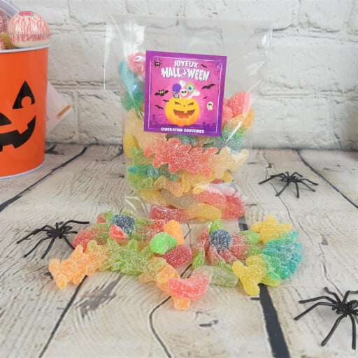Sachet de bonbons Halloween acidulés