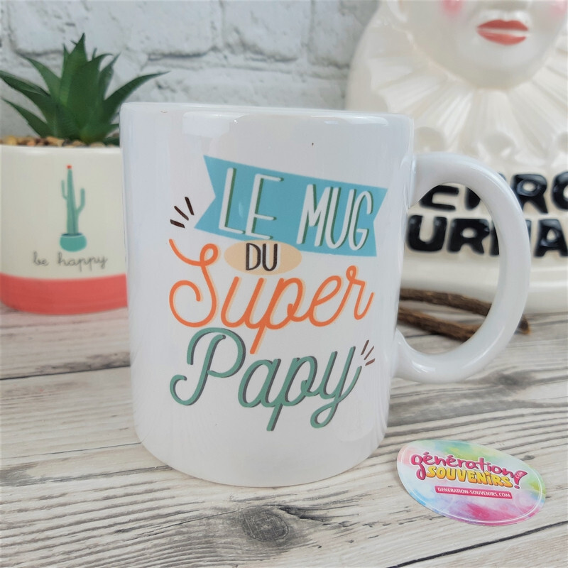 T-shirt Super Papy - Cadeau Vintage Pour Grand-père - Meilleur Grand-père Du Monde - Fête Des Pères, Anniversaire, Noël