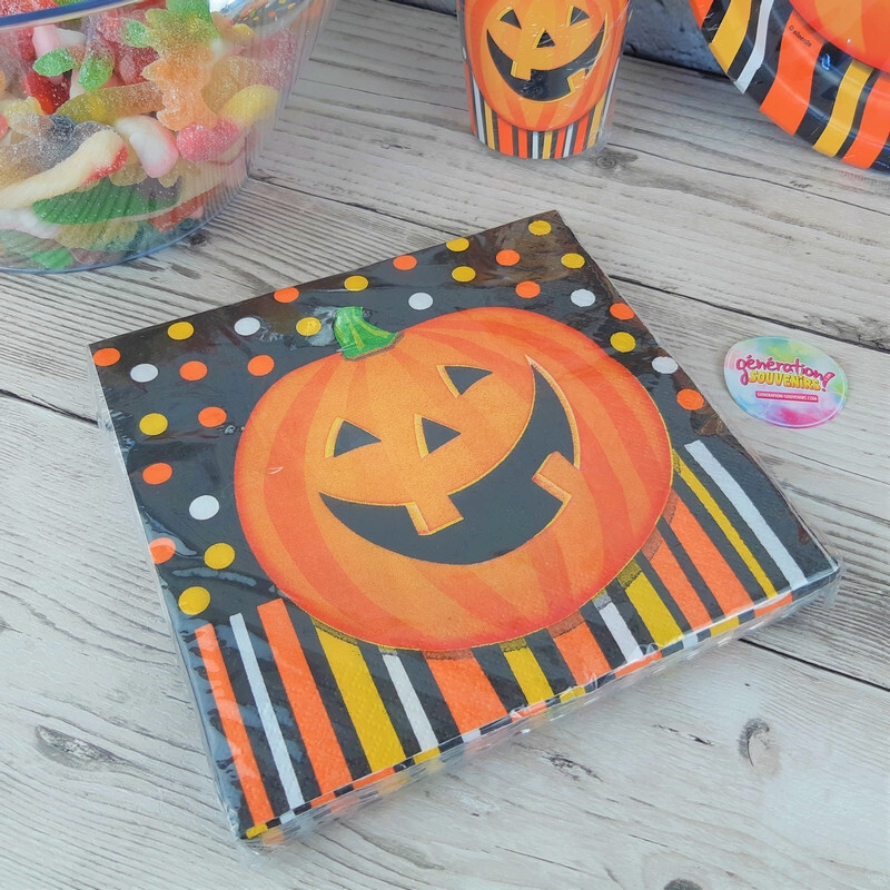 Porte-serviettes En Acrylique Forme Citrouille D'Halloween - 10.5x12.5x5 Cm - Pour Table, Bar, Restaurant