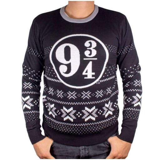 Pull moche de Noël Harry Potter - 9 3/4