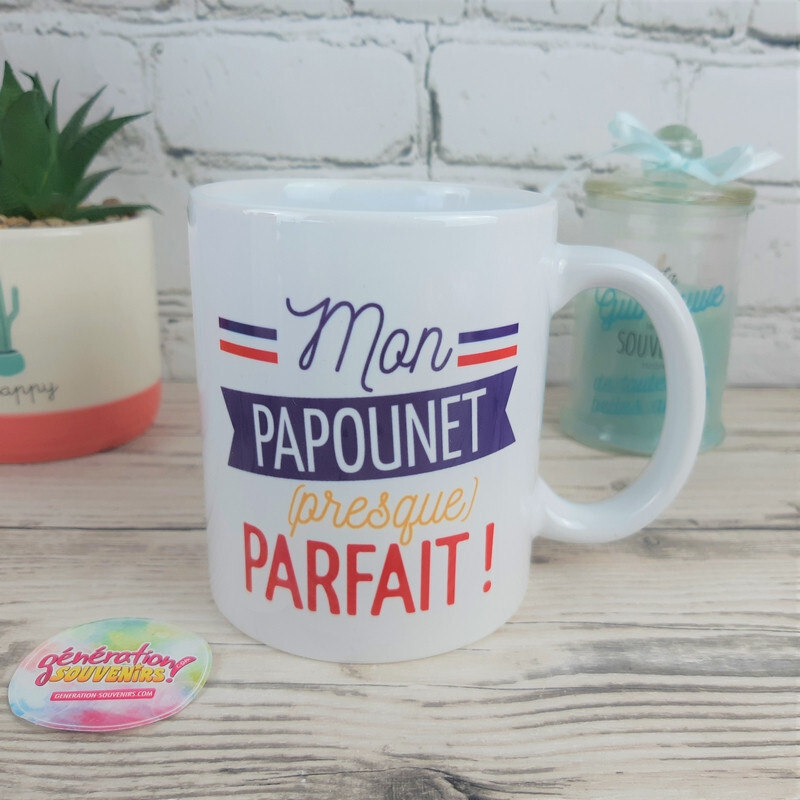 Mug - Mon papounet presque parfait - Cadeau papa
