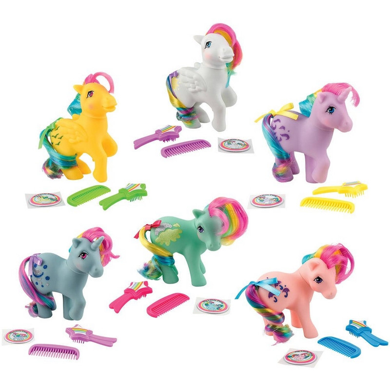 Mon Petit Poney Classic Rainbow Skyrocket - Figurine 20 Cm - Jouet Cheval Rétro Pour Enfants