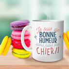 Mug Humour STC - « Je Suis De Bonne Humeur Alors Faites Pas Chier » 11.5cm, Micro-ondable